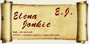 Elena Jonkić vizit kartica